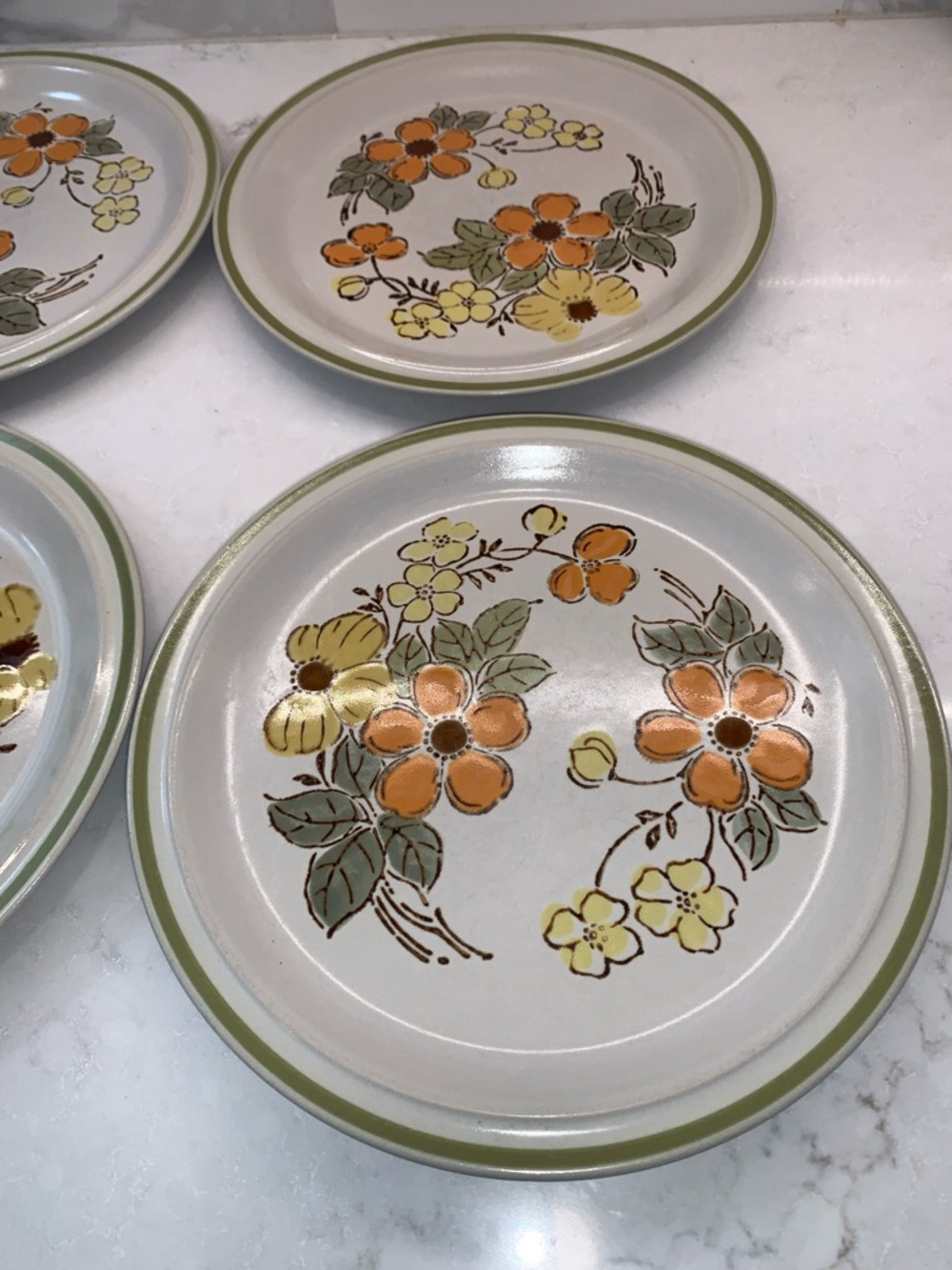 MCM Vintage Harvest Collection Floral Ceramic Dinner Plates Set - Picture 3 of 7